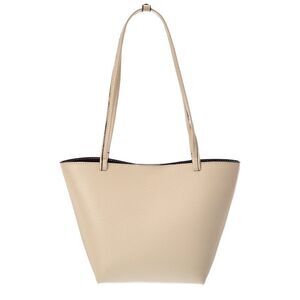 Italian Leather Yara Leather Top Handle Bag, Beige